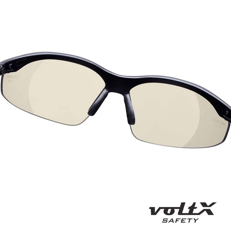 voltX 'Constructor' SAFETY READERS (MIRROR +2.0 Dioptre) Full Lens Reading Safety Glasses ANSI Z87.1+ & CE EN166F, Wraparound Style - Includes Safety Cord with headstop - UV400 anti fog coated lens - Image 2